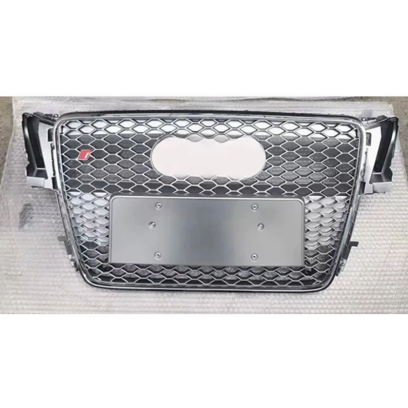 

For Audi A5/S5 a5 2008 2009 2010 2011 W/LOGO (For RS5 Style) Car Front Bumper Grille Centre Panel Styling Upper Silver Grill