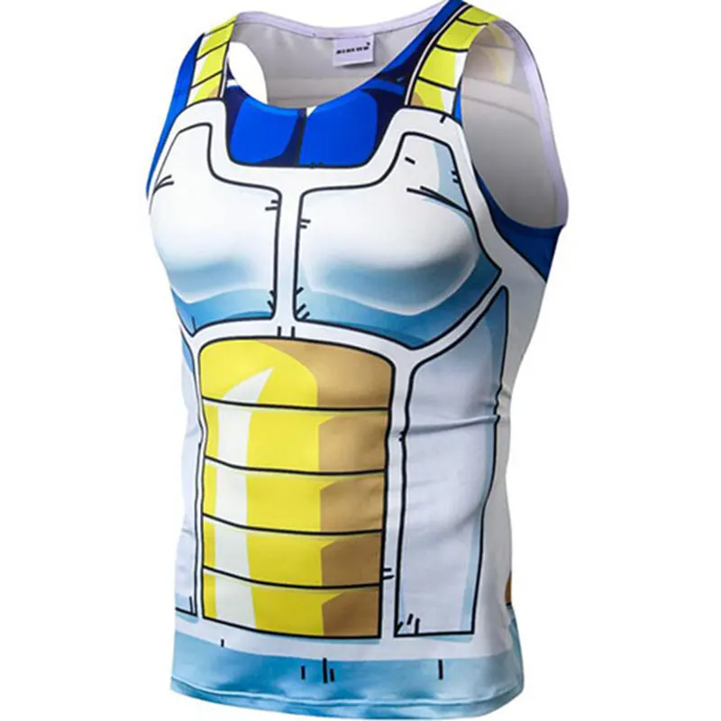 2022 new 3D anime vest top T-shirt Fitness men bodybuilding clothing street wear compression shirt