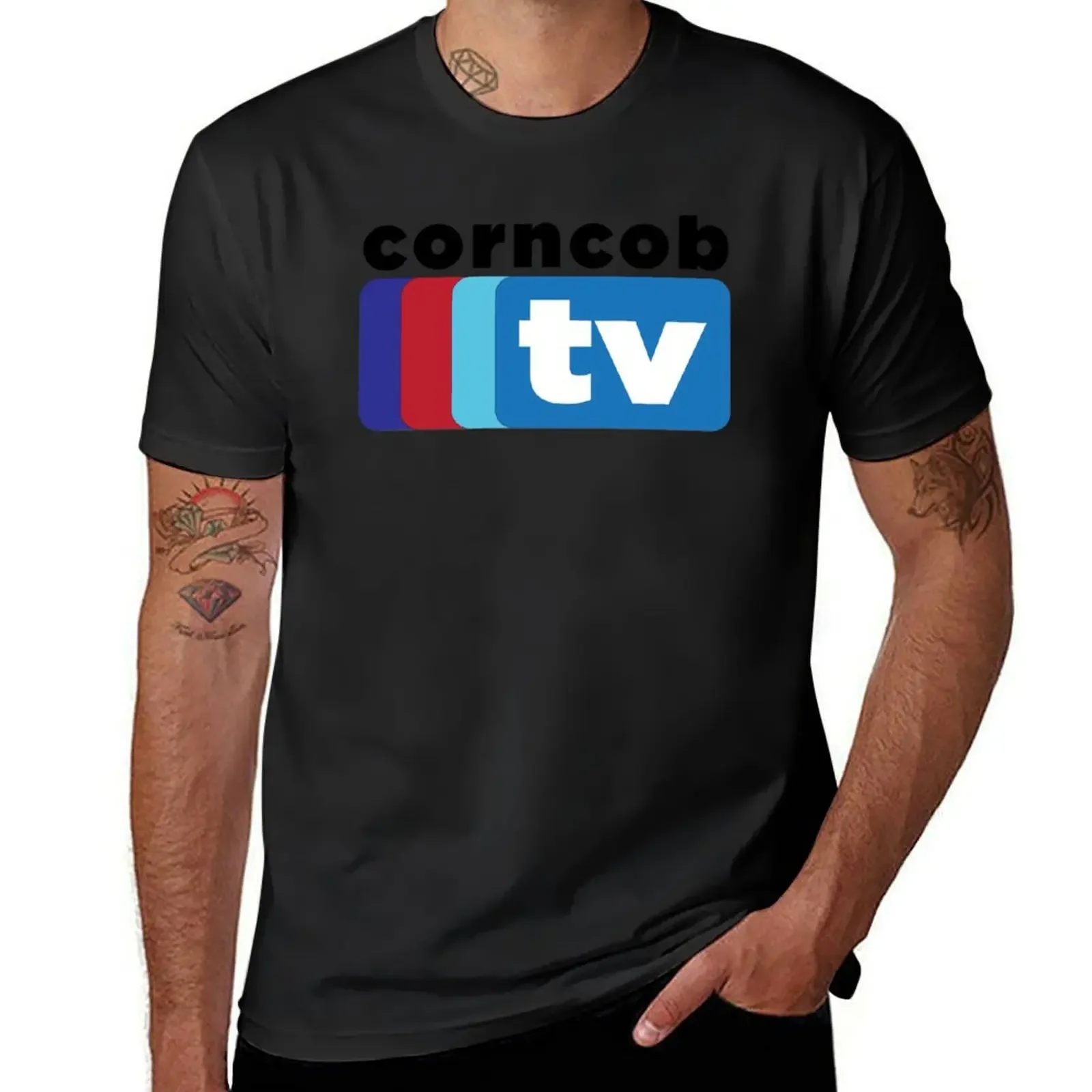 

Corncob TV T-Shirt Funny t-shirt oversized graphic tee Louboutins blacks men clothings