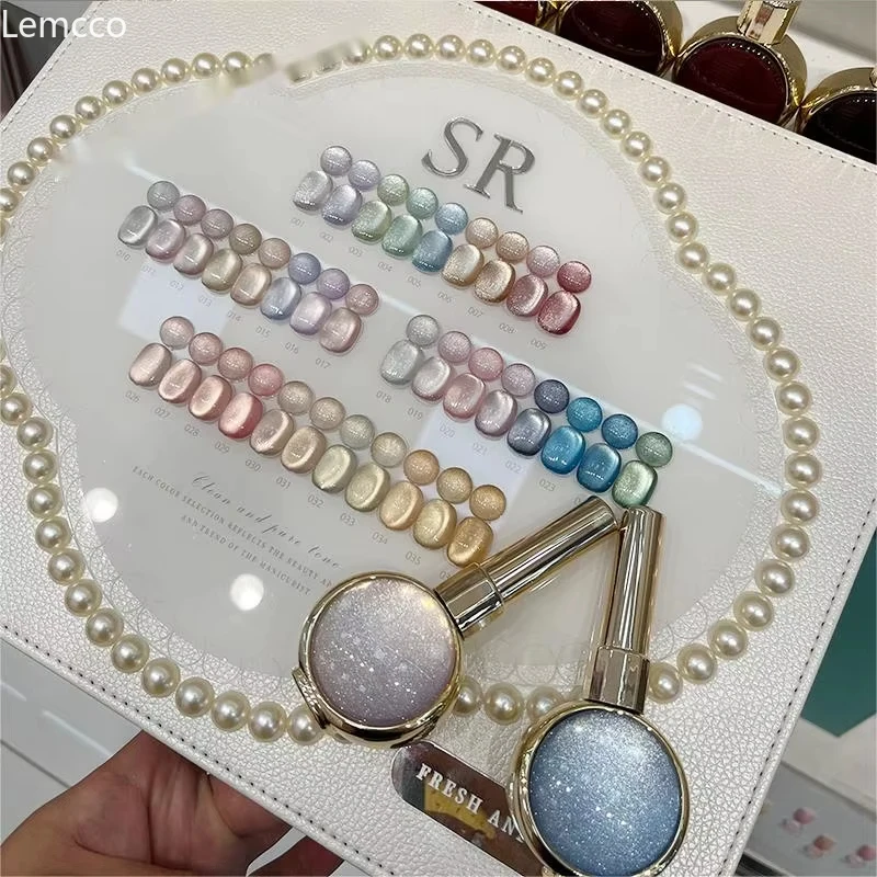 

SR High quality 50colors 48/36pcs Moonlight Cat Eye Nail Gel Set With Color Card Nail Salon 2026 Nail Art Non-toxic Magnetic Gel