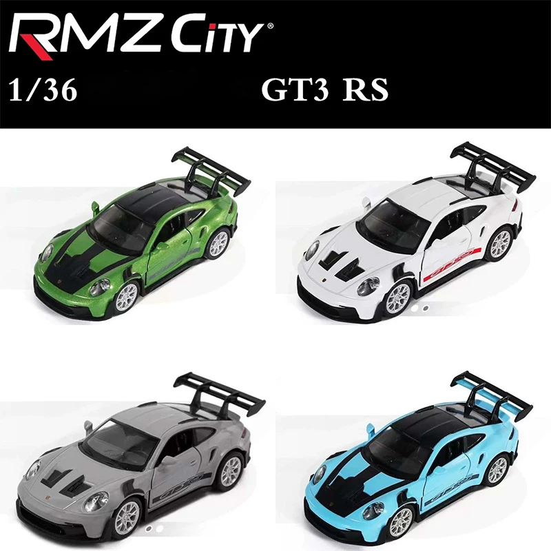 RMZ CiTY 1:36 911 GT3 RS Toy Car Model for Children Miniature Racing Free Wheels Pull Back Diecast Metal Collection Gift