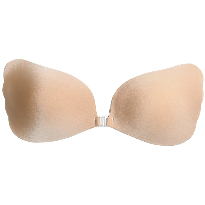 Adhesive Bra Women Seamless Underwear Thin and Breathable Wings Brassier Black Nude A B C D