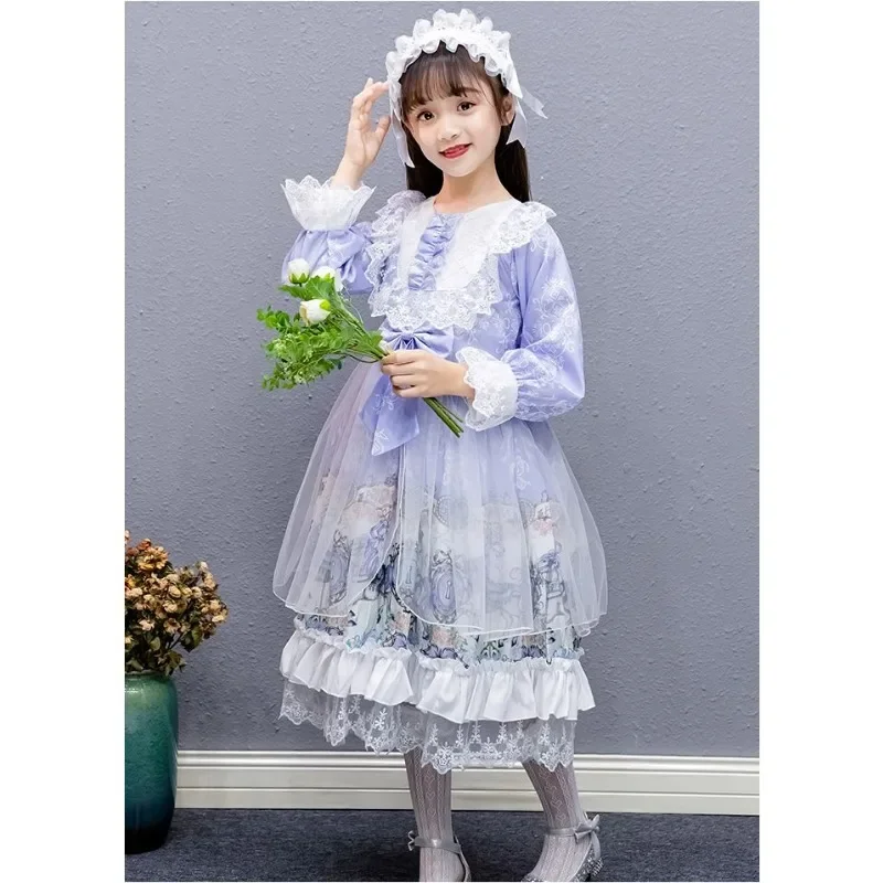 فستان الأميرة لوليتا للفتيات ، فستان خيالي ، عيد الهالوين ، حفل الكرنفال ، التانغو ، الكرة ، تأثيري ، هدايا عيد الميلاد