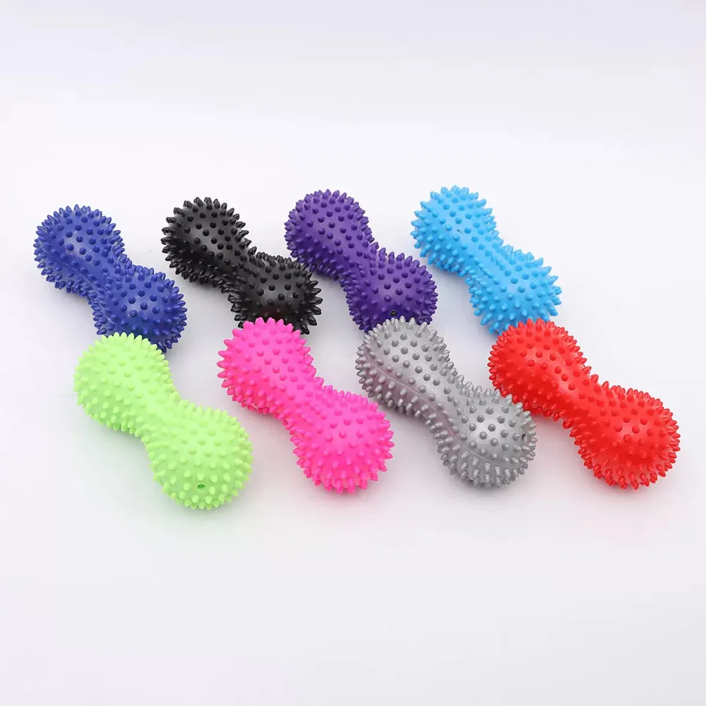 

1 шт., арахисовый мяч с двойными шипами, мяч для фасции мышц, подходит для фасциита стопы, фитнес-мяч, массажный мяч для арки спины
