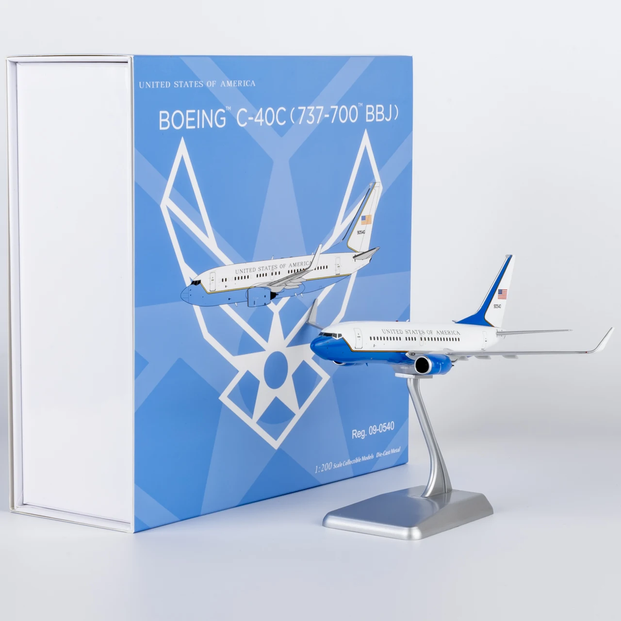 

05017 Alloy Collectible Plane Gift NG Model 1:200 USA-Air Force Boeing C-40B (B737-700BBJ) Diecast Aircraft Jet Model 09-0540