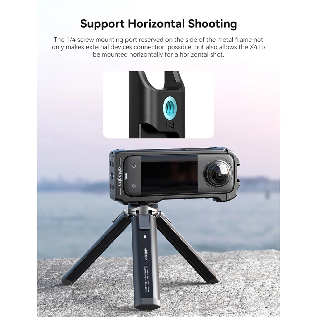 

T35C для X4, защитный быстроразъемный каркас, чехол для экшн-камеры с холодным башмаком, аксессуары для крепления на рамке