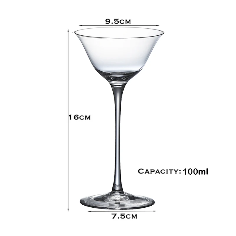 4PCS 100ml Cocktail Goblet Glasses Martini Glass Drinkware Set Of 4