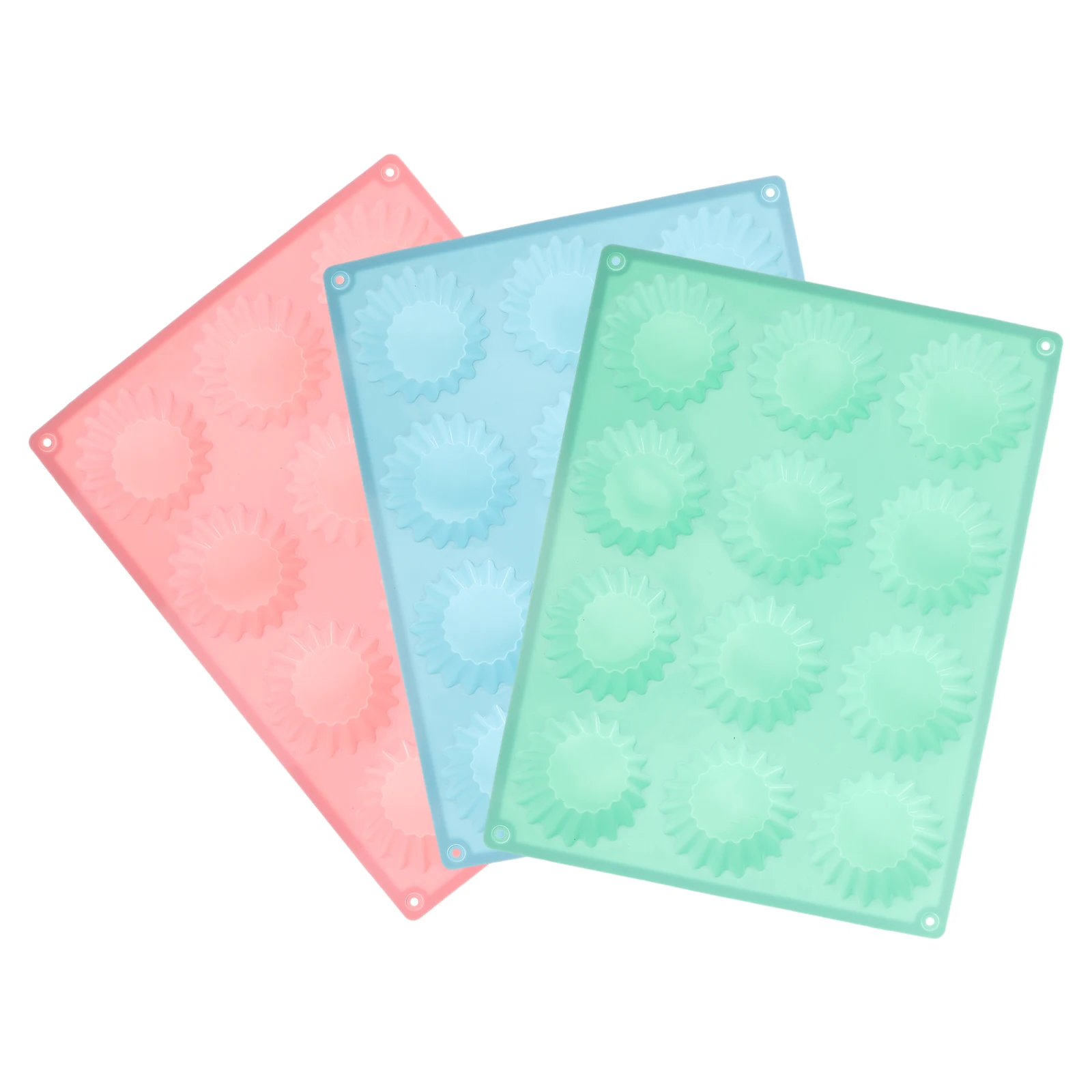 

3pcs Silicone Mini Tart Pan Chocolate Candy Mold For Baking Pudding Jelly Cheesecake Cupcakes Fondant Molds Creative Shapes Diy