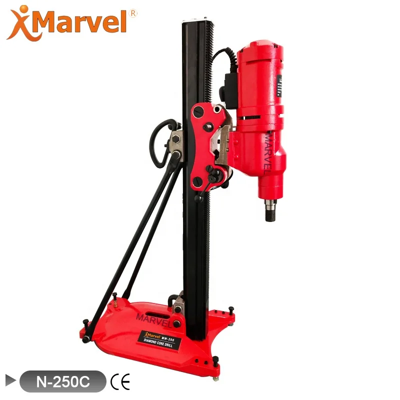 N-250C 250mm big power two gear adjustable speed concrete water core drill light wet cut diamond core drill