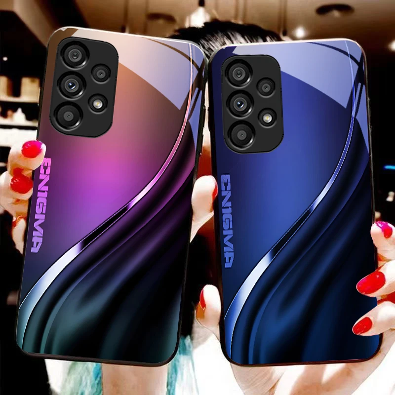 Gradient blending gray For Samsung S 25 S8 S9 S10 S20Ultra S21 Pro S22 Plus S23 FE S24 Ultra S25 Edge S25Ultra glass phone case
