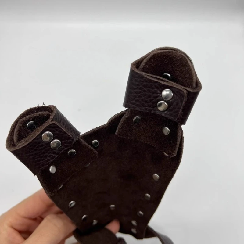 الرياضة في الهواء الطلق الصيد المهنية العناية باليدين الصيد معصمه لوح فولاذي قفازات أدوات واقية خاصة معدات التخييم #4