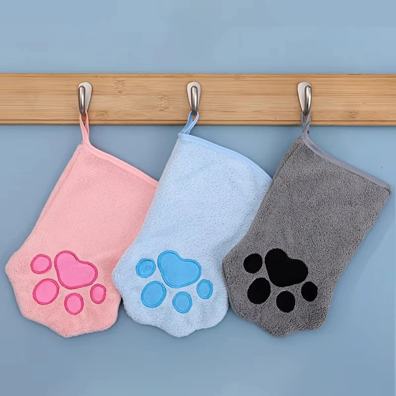 1/2Pcs Pet Grooming Gloves Quick Drying Dog Cat Bathing Towel Double Sided Soft Microfiber Puppy Kitten Bathing Cleaning Tools