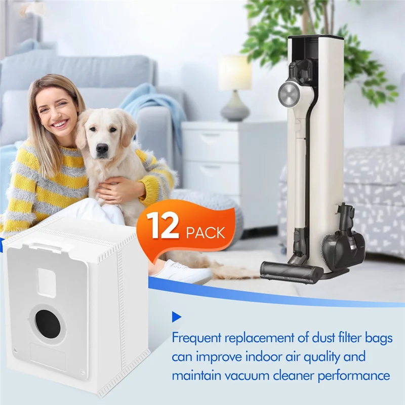 ABBK-12 Pack Improved Vacuum Bags Replacement For  Cordzero All-In-One Tower A939KBGS, A937KGMS, A938KBGS