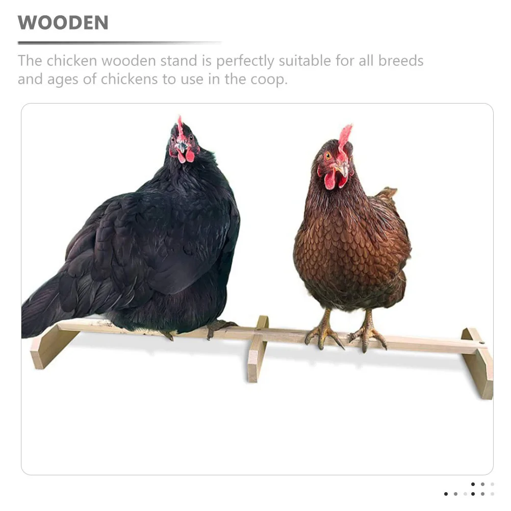 Percha de madera para pollos, acabado suave y resistente para gallinero, barra para glaseado, gallinas, guacamayo, jaula para loros, accesorio, suministros para mascotas, 1 Uds.