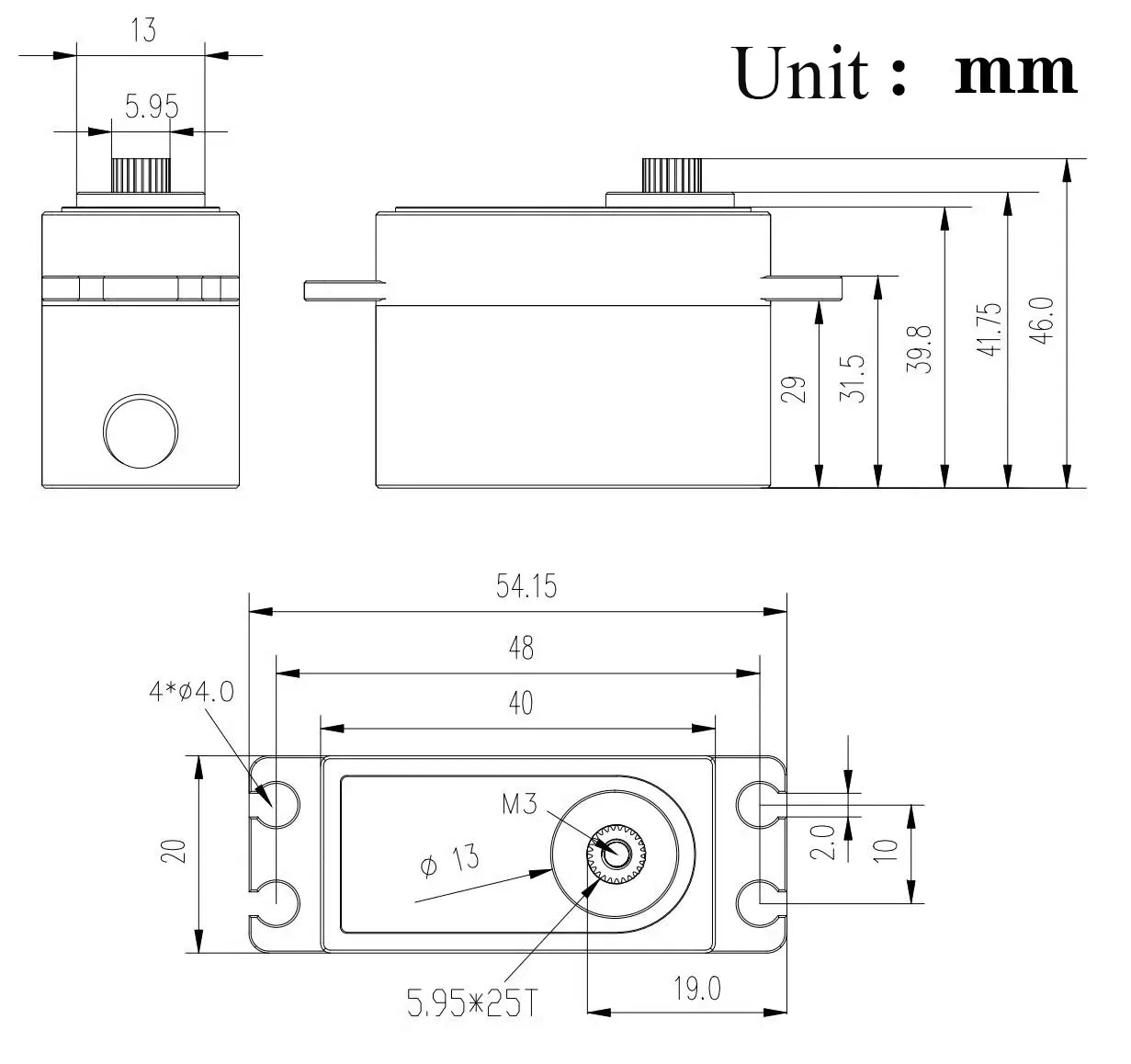 Сервопривод HY RC DS2035MG, 15 кг, 20 кг, 25 кг, 30 кг, 38 кг, крутящий момент 120 °/180 °/270 °, стандартный цифровой сервопривод с металлической шестерней для радиоуправляемого автомобиля, робота, дрона