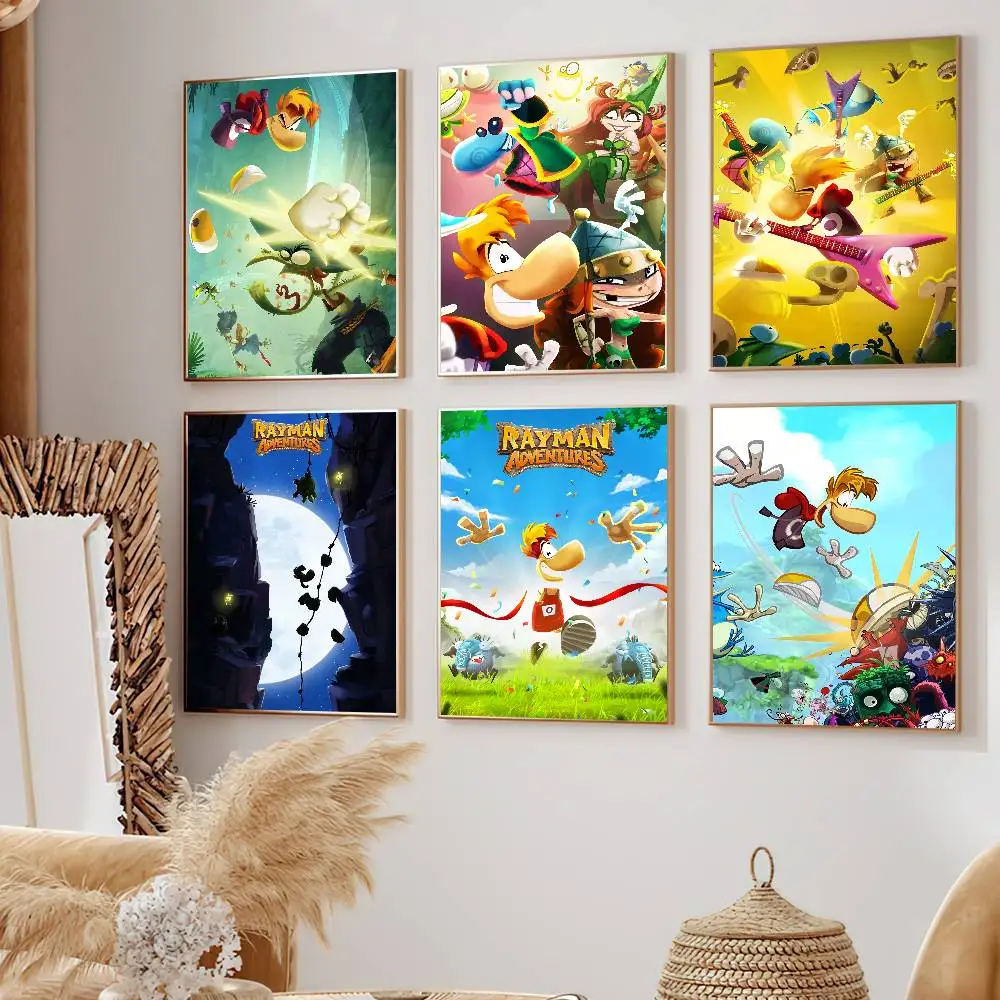 لعبة رائعة R-Rayman ملصق لوحة ذاتية اللصق غرفة المعيشة مكتب الديكور غرفة نوم المنزل الجدار ملصق يطبع #1