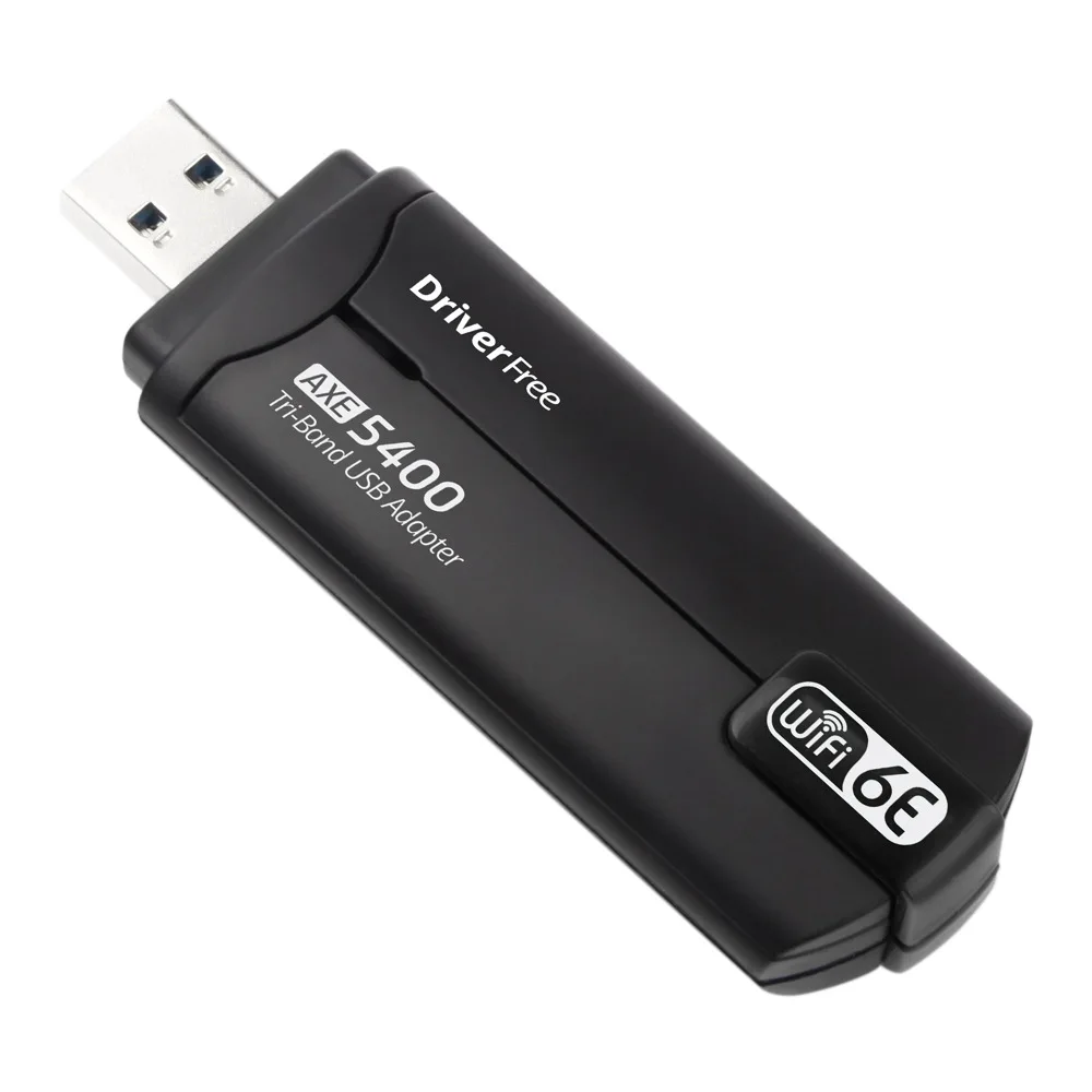 5400 Мбит/с WiFi 6E USB WiFi Dongle USB3.0 WiFi-адаптер 2,4G/5G/6GHz Антенна для быстрой сетевой карты MU-MIMO Plug and Play для Win 10/11