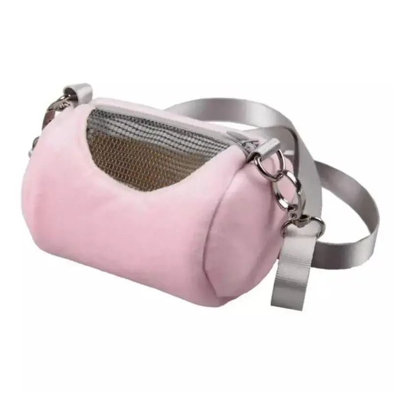 الهامستر الناقل حقيبة أنيقة صغيرة الحيوانات الأليفة نزهة اسطوانة الكتف غينيا الدافئة تنفس السرير السنجاب القنفذ منزل قفص عش العرض