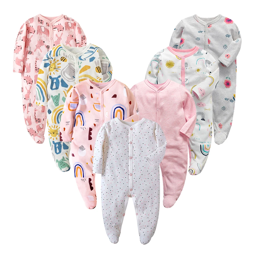 2 PCS Baby Boys Girls Bodysuit 0-12 months Newborn body bebe Jumpsuit Clothing Long Sleeve Baby Clothes 100% Cotton Homewear