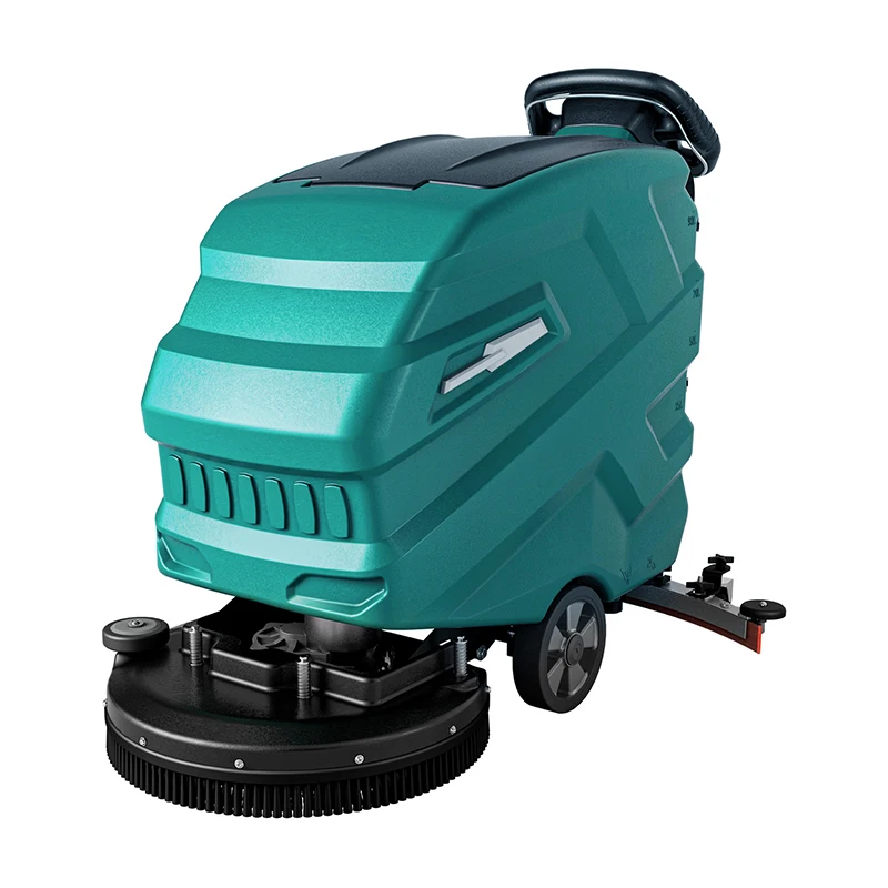 Commercial Electric 24V Walk-Behind Scrubber Sweeper New Condition For Workshop Warehouse & Office Building Cleaning