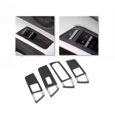 Real Carbon Fiber Car Interior Window Button Trims for Lotus Eletre LHD Door Window Control Switch Buttons Panel