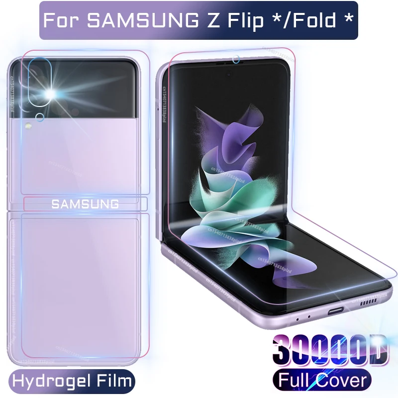 Diamond Film For Samsung Galaxy Z Fold 5 4 5G Screen Protector Flip 3 2 Front Back Fold4 Fold5 Fold2 Flip4 Flip5 ZFold Not Glass