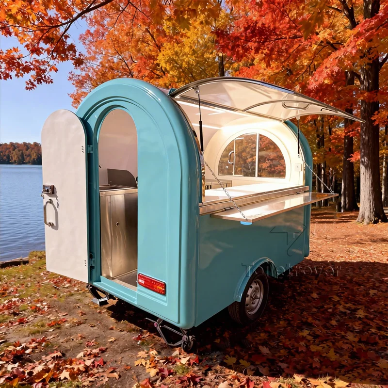 

Mini Outdoor Mobile Food Truck Trailer Hot Dog Fast Food Truck Fully Equipped Food Trailer with Concession Window