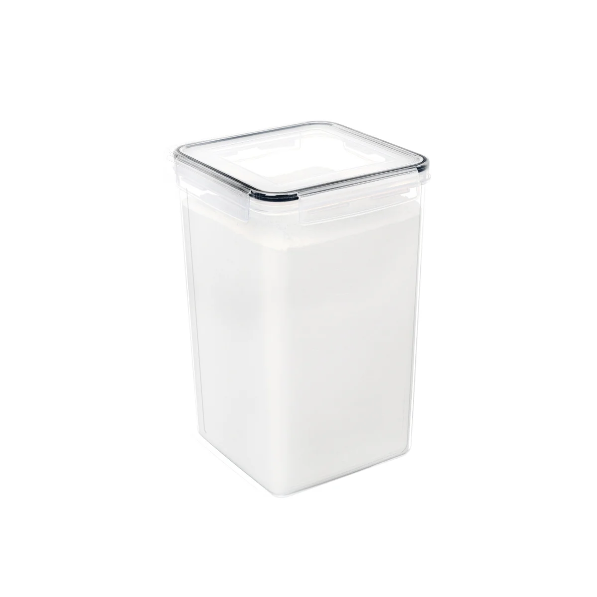 밀가루 및 설탕 용기, 밀폐 주방 및 식료품 저장실, 검은색 대량 식품 보관, 각 6.5 리터