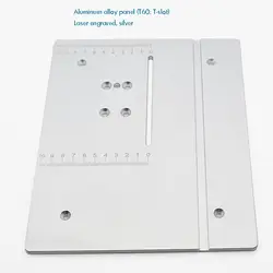 T60 Aluminum Router Table Insert Plate, 240 x 200x6mm, Made of Aluminum Alloy, Durable, for Table Saw Woodworking Workbench