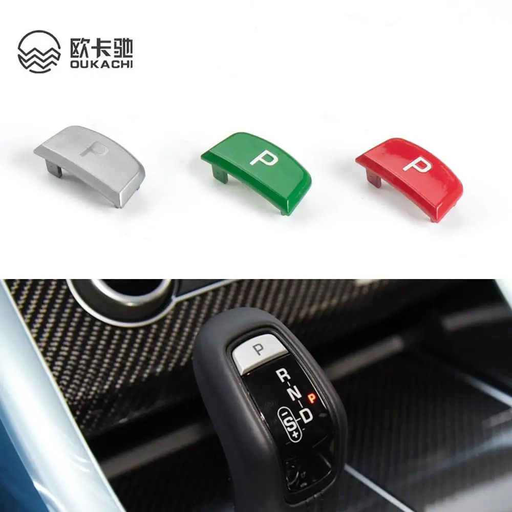 Car Gear Shift Lever Chrome P Button Cover Gear Change Lid Release Button Key Cover For Land Rover Range Rover for Jaguar F-TYPE