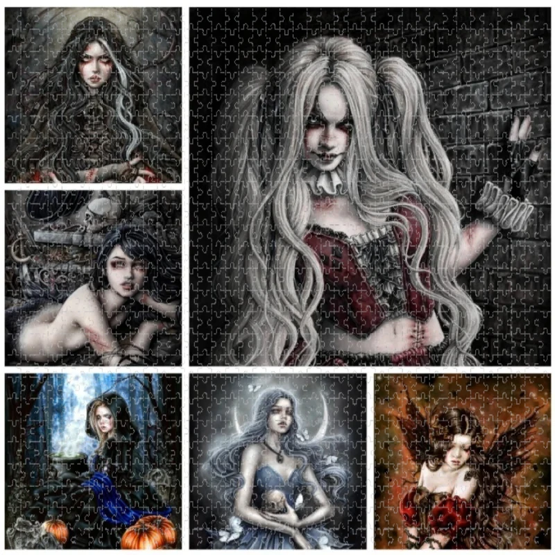 

Пазл 500/1000 элементов: Вампир, Ведьма, Готика, Темное искусство. Сделай сам для взрослых и начинающих - Ручная работа, подарки, украшение для дома, игры, игрушки.