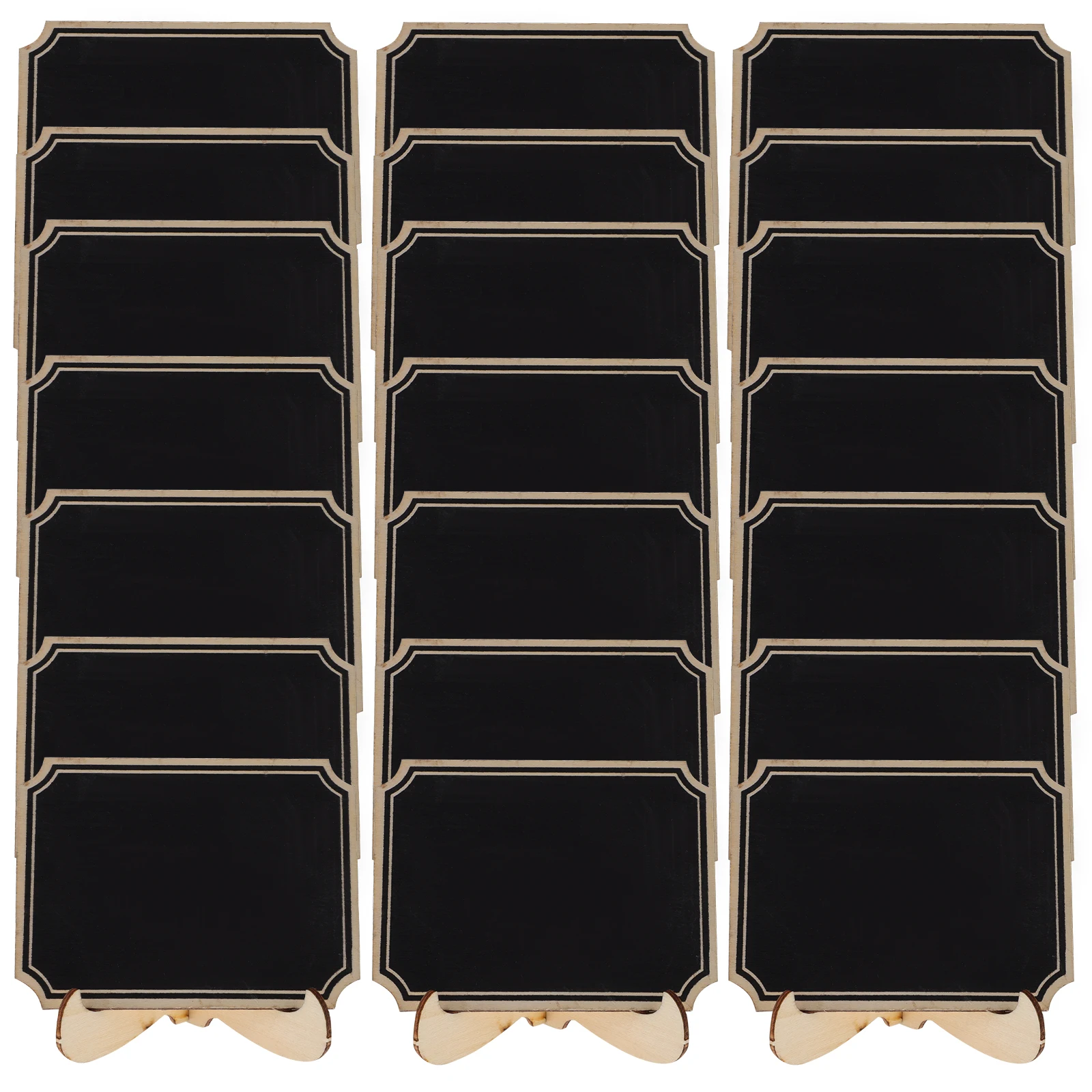 20pcs Small Wooden Chalkboards Message Boards Coffee Bar Decor Menu Desktop Memo Board Erasable Blackboard Sign Mini Writing