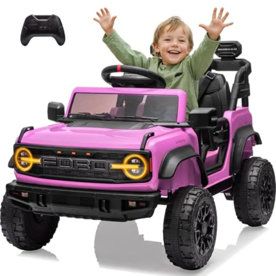 

Электрический автомобиль 12В, лицензированный Jeep Bronco Raptor, 4-колесный, с подвеской, 3-скоростной, с фарами и музыкальным плеером