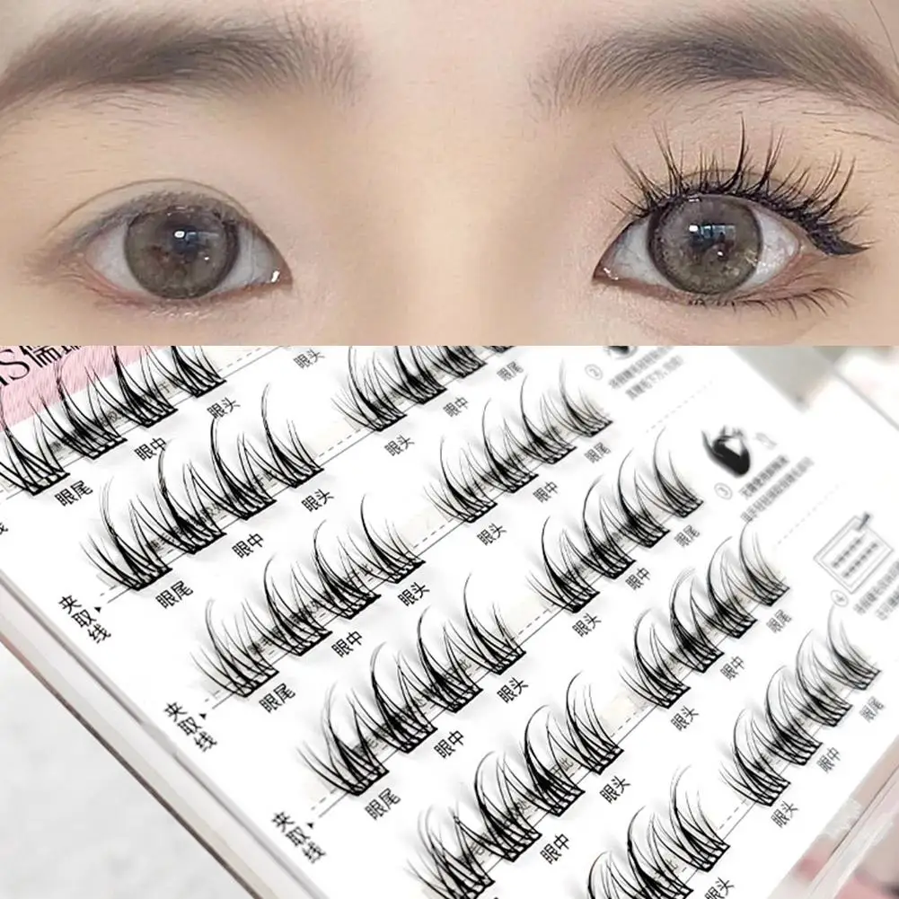 Glue-free Natural False Eyelashes DIY Lashe Clusters Individual Eyelash Extension Soft Fairy Style For Effortless Volume M0O5