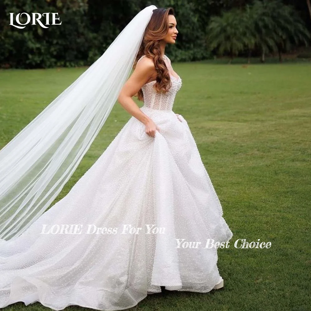 Lorie-Elegantes Vestidos De Noiva Brilhantes A Linha, Vestidos De Noiva Brilhantes, Princesa Vestido De Noiva, Vestidos De Ilusão Bespoke, Querida