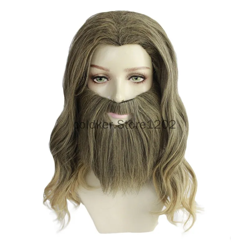 

Camel Synthetic Hair Wavy Long Thor Odinson Cosplay Wig for Halloween Thanksgiving Day Christmas Headwear School