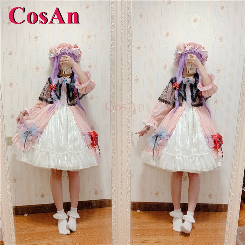

CosAn Anime Game Touhou Project Patchouli Knowledge Cosplay Costumes Gorgeous Sweet Dress Halloween Party Role Play Clothing