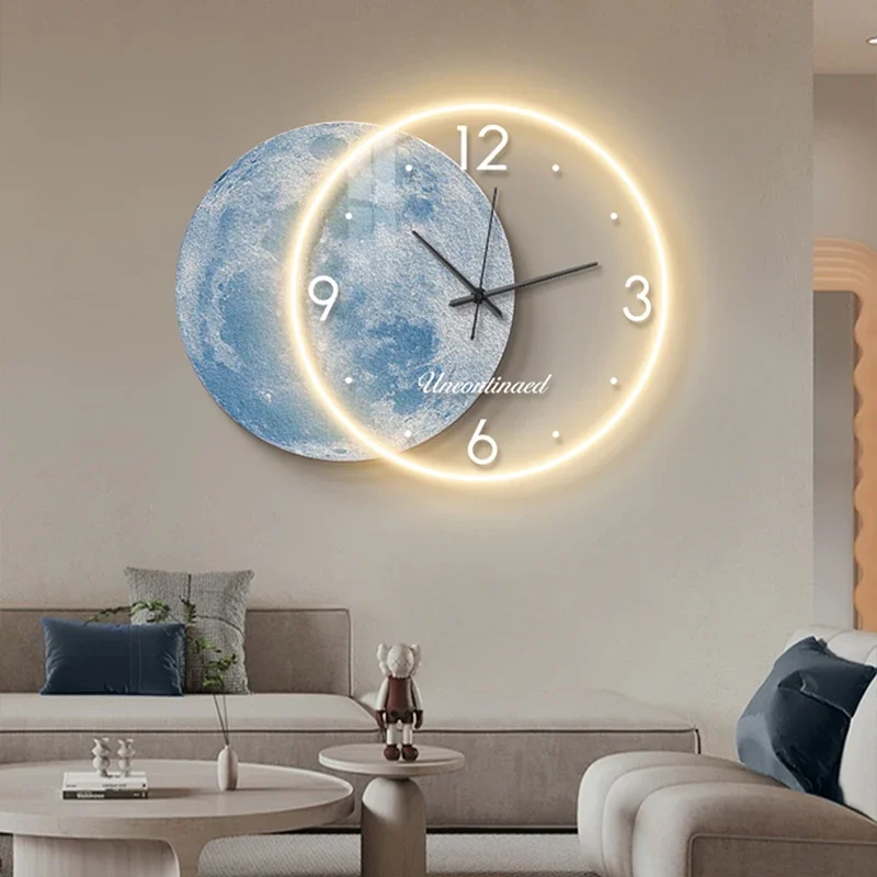 Led Luxury Wall Clocks Art Mural Aesthetic Silent Creative Wall Watch Design Minimalist Nordic Home Decoration