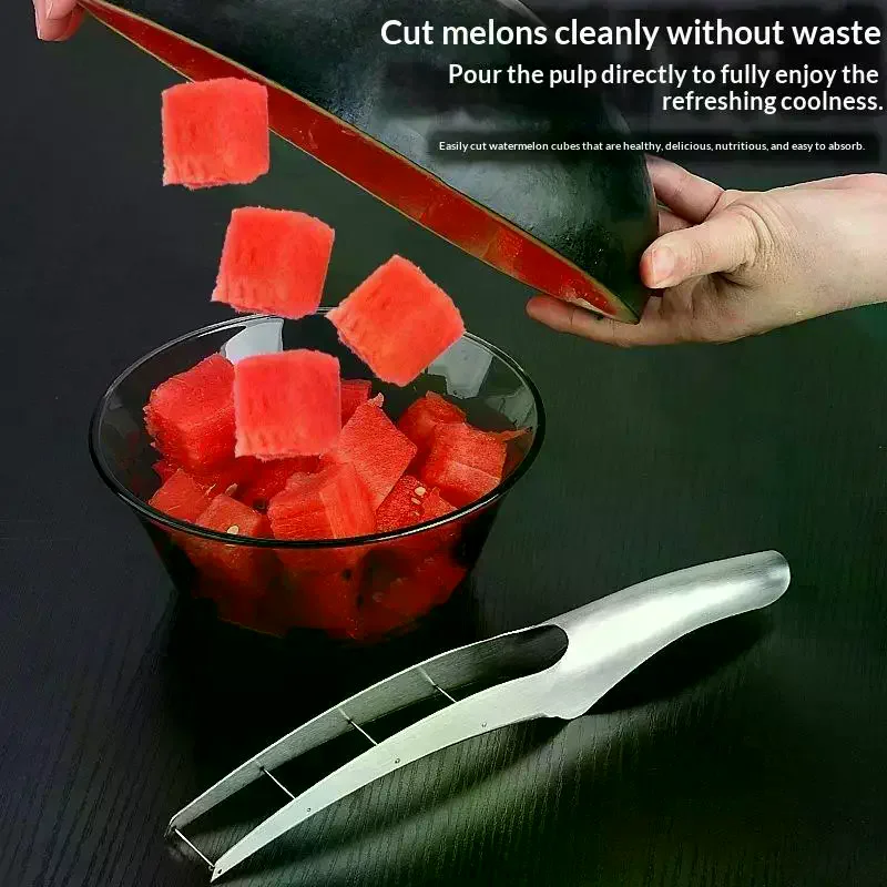 1Set Watermelon Cutting Machine Summer Watermelon Cutter Hand Multifunctional Slicer For Melon Kitchen Tools