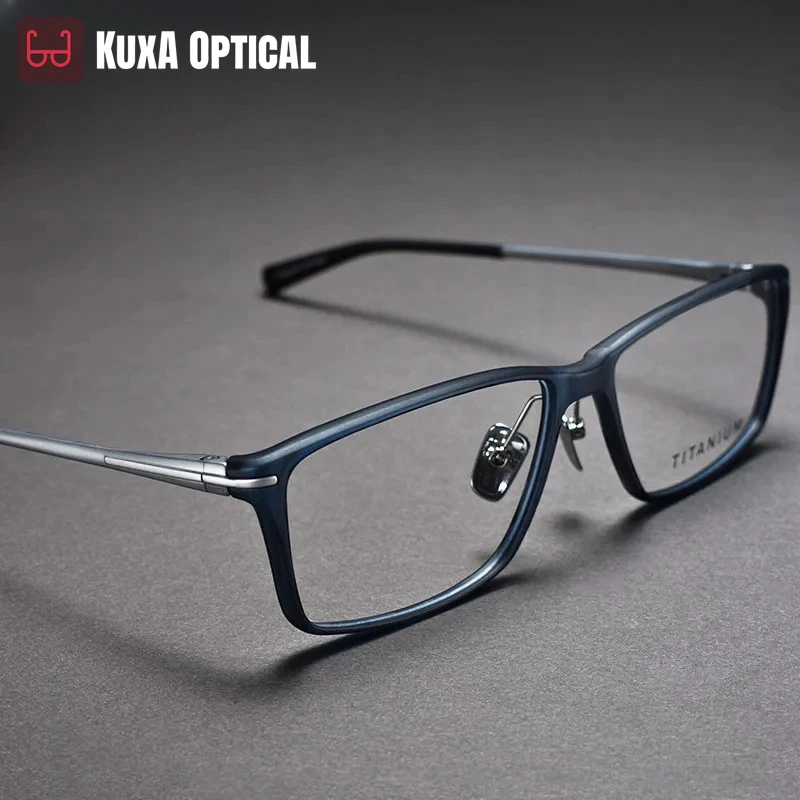 

KUXA Pure Titanium TR90 Optics Glasses Frame Myopia Single Vision Eyewear Hyperopia Progressive Prescription UV Men's Eyewear