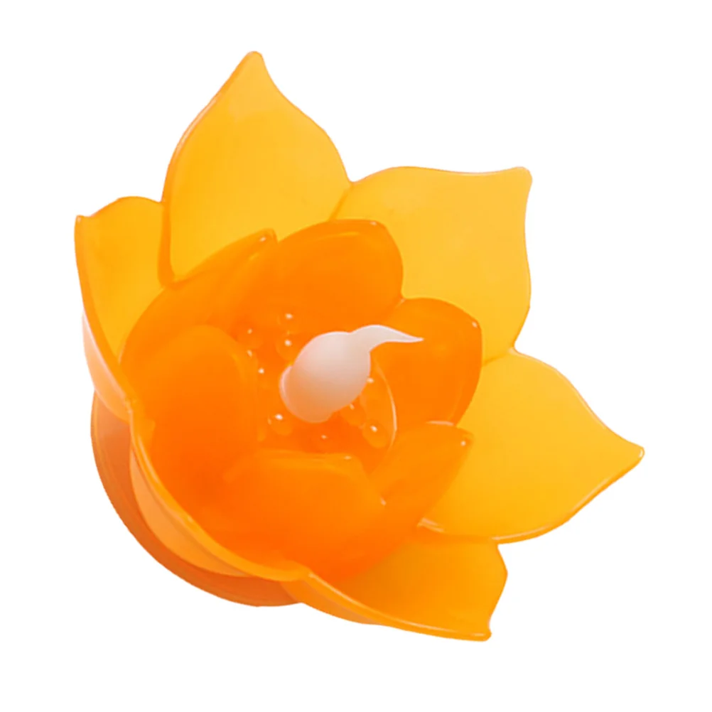 1 قطعة Led الإلكترونية لوتس ضوء واقعية صغيرة الحجم عديمة اللهب العائمة مصباح للحزب مهرجان الزفاف ديكور المنزل #5