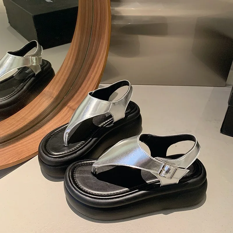 

Summer Women's Sandals Fashion Pinch Toe Casual Sandals 2025New Roman Sandals for Women Non Slip Platform Sandal Sandalias Mujer