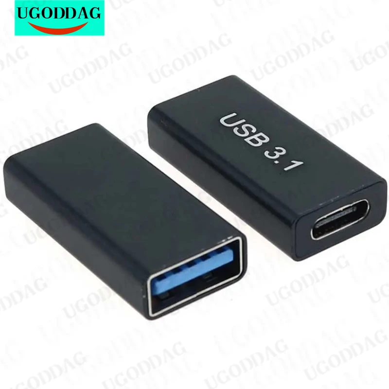 1/2 PCS USB 3.0 Coupler Female to USB Type C Female Adapter Super Speed USB3.0 Type-C Extender Connection Converter