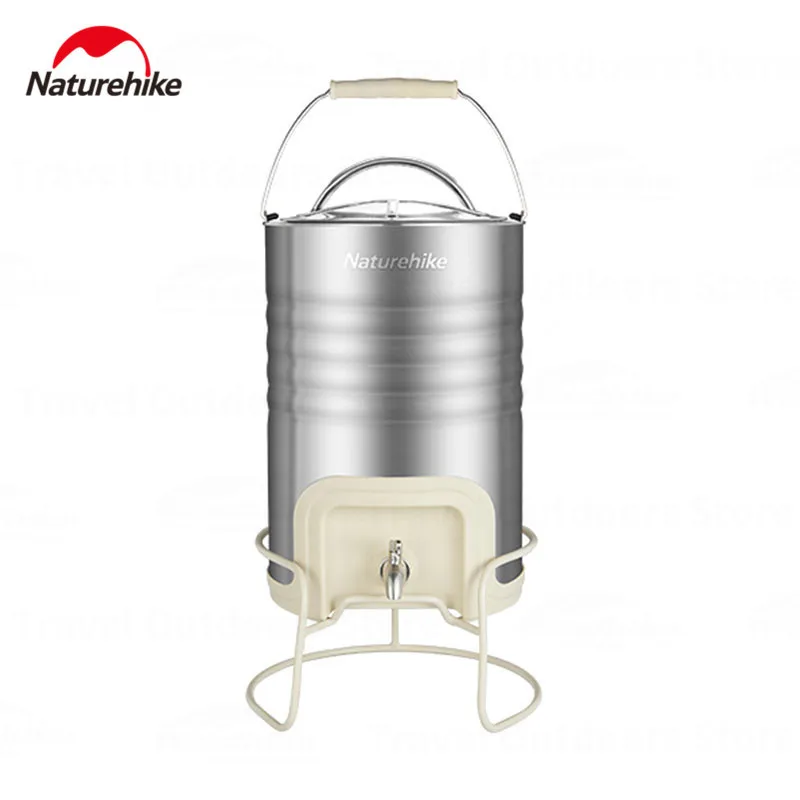 Naturehike 10L Picnic Insulation Bucket Stainless Steel Tea Drinks Water Container Camping Hiking Travel With Faucet Portable