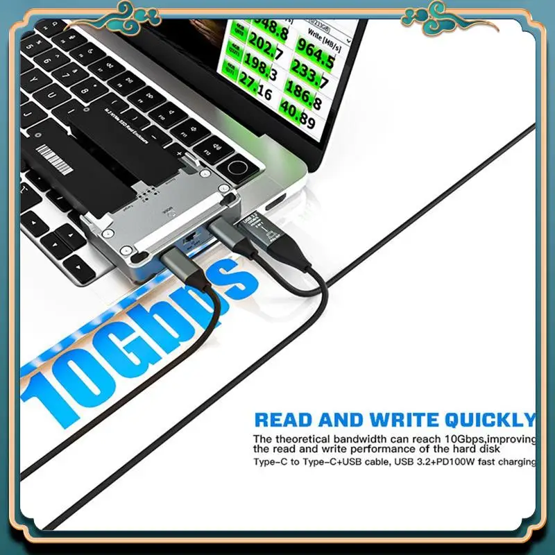 (جديد) - حاوية M.2 NVME SSD Dual Drive Bay لـ M2 Nvme 2230 2242 2260 2280 Type-C USB 3.2 Gen2 20Gbps حافظة صلبة خارجية