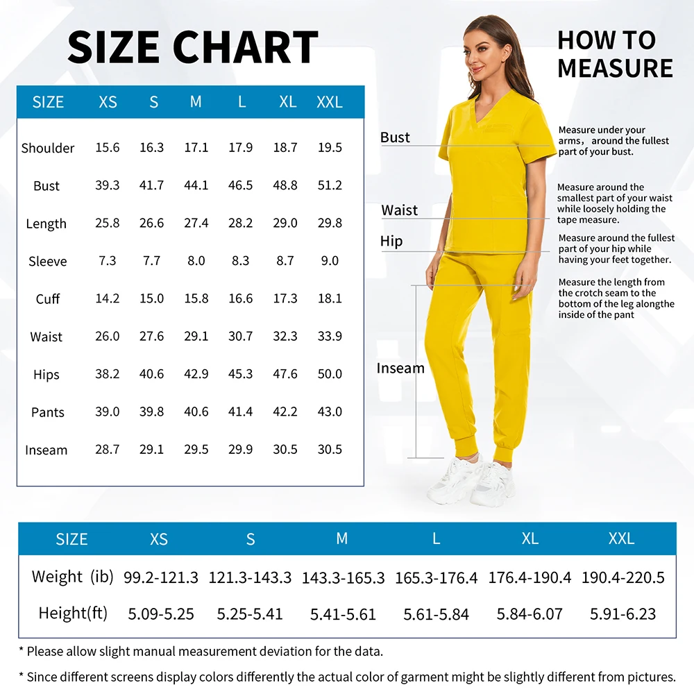 Hospital Medical Uniforms Doctor Nurse Nursing Clothes Women Men Wholesale Casual Short Sleeved V-neck Jogger Suit Surgical Wear