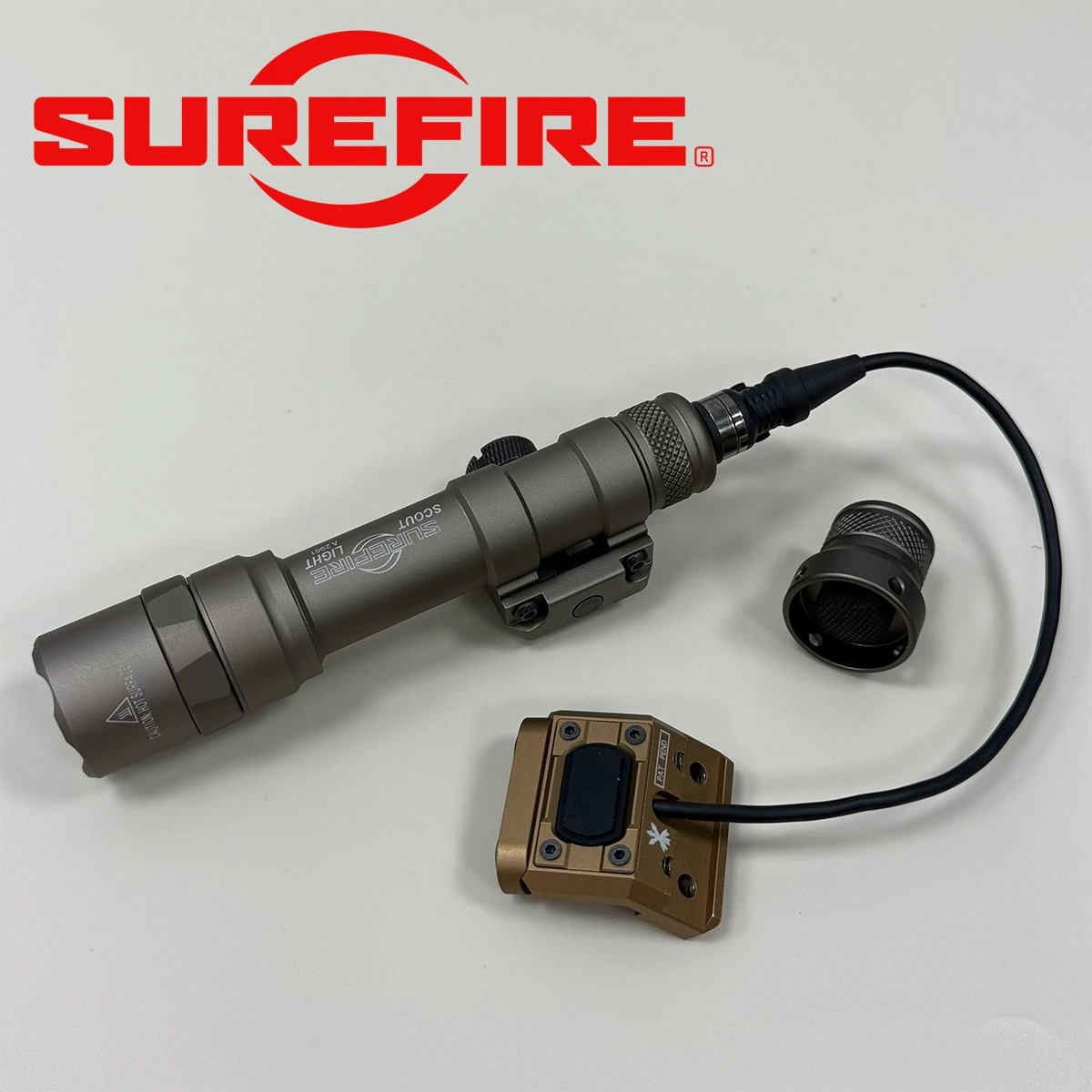 Surefire M300B M300C M600B M600C Tactical LED Flashlight with UNIT Lite Pressure Switch and Press Tail Cap Switch Fits 20mm Rail