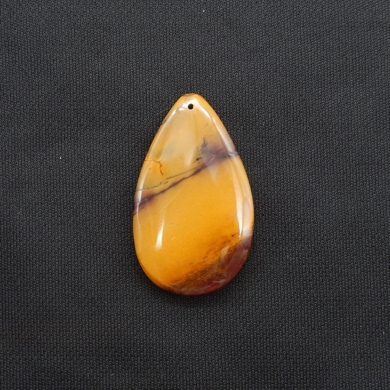 

Натуральная яшма Чохуа, подвеска-капля, оранжево-коричневые прожилки, драгоценный камень, земляные узоры, ювелирные изделия ручной работы, ремесленное ремесло