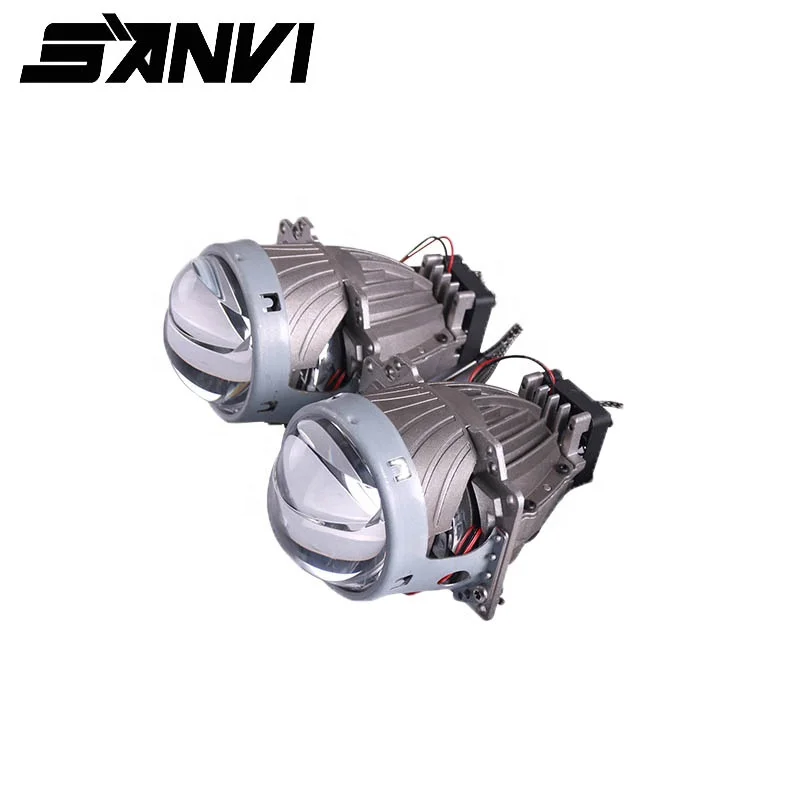 2020 Sanvi Latest C1 Bi-LED Projector Lens 3 Inch Headlight with 2pcs Import led Chips Car Head Accessories Bi Led  Lamp