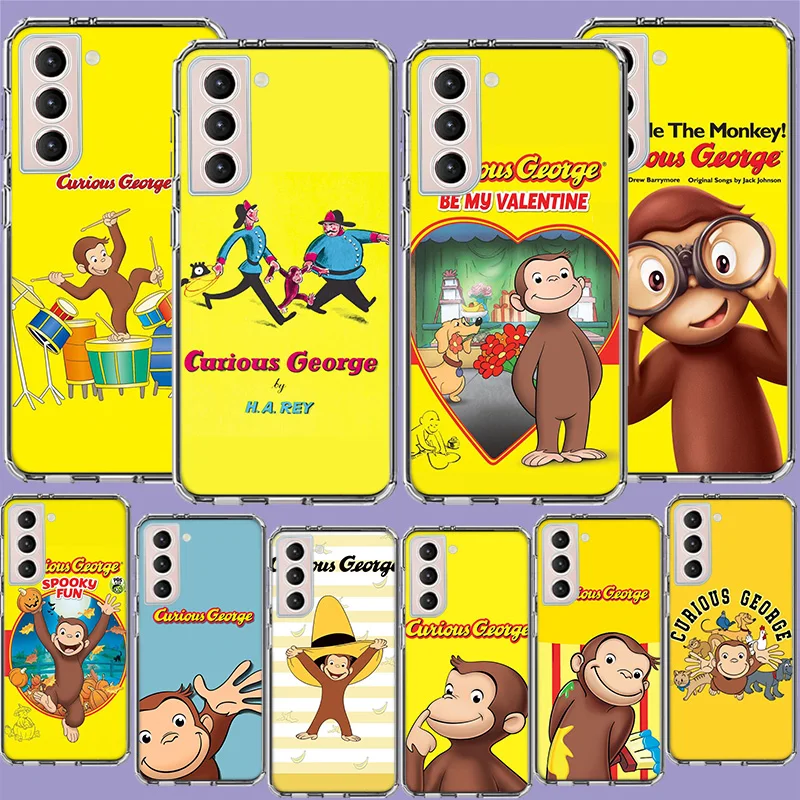Curious G-Georgeser-m-Monkeis Phone Case for Samsung A16 A17 A26 A36 A56 A57 A55 A54 A37 A15 A25 A35 A14 A24 A34 Galaxy Note 20